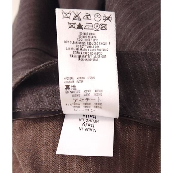 Red Valentino Striped Wool Three Quarter Pants Size 42 US 6 Brown Womens $325 - Picture 9 of 9